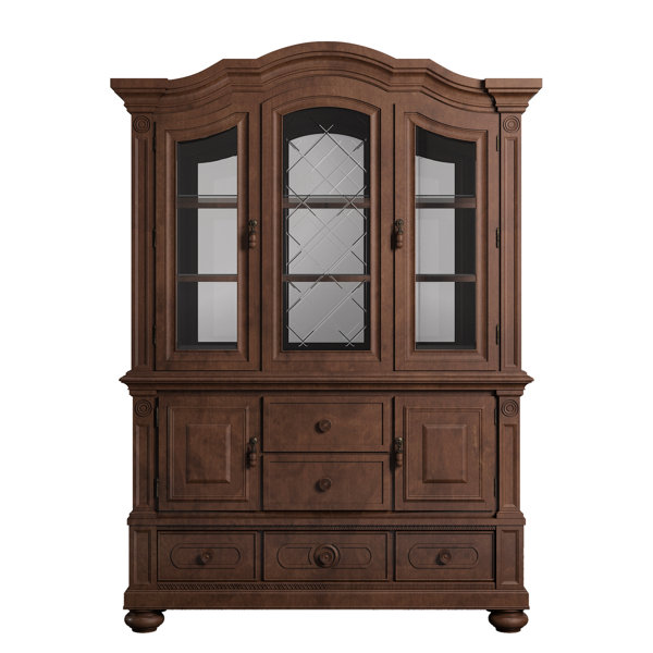Kingstown Home 61'' Wide Solid Wood China Cabinet | Wayfair